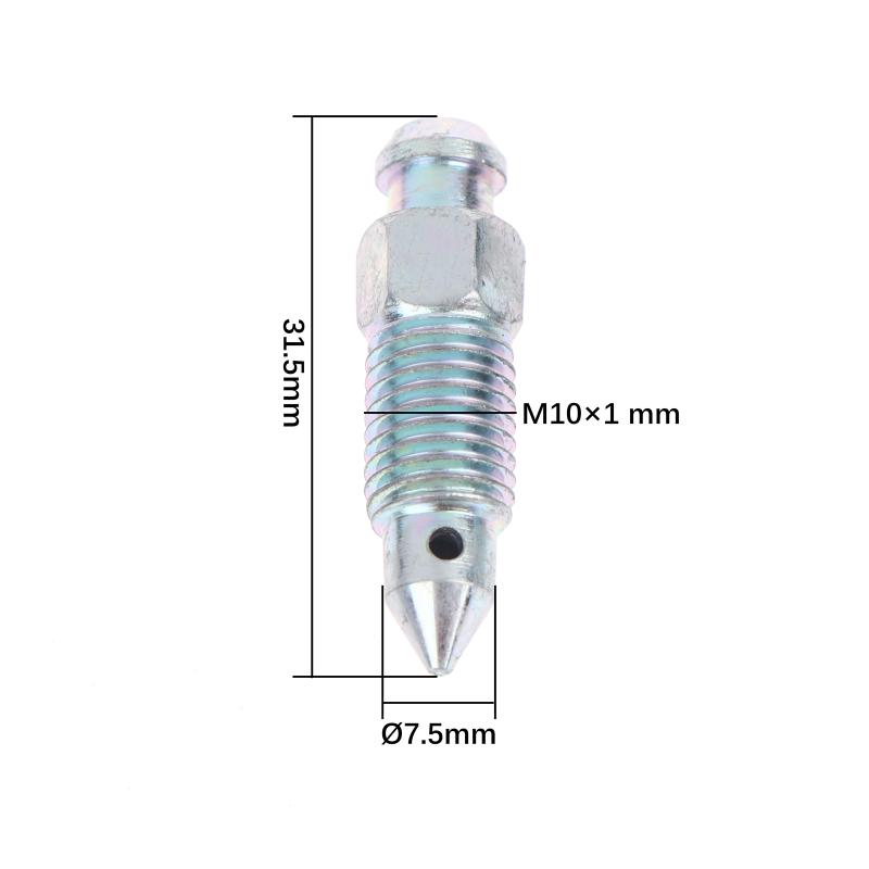 6 szt. Długość 31,5 mm M10X1 Śruba odpowietrzająca do cylinderka hamulcowego Gwint M10 X 1.0 Długość 31,5 mm Akcesoria do części samochodowych