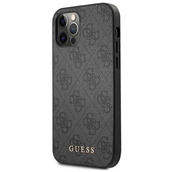 Guess Guhcp12Mg4Gfgr Iphone 12 / 12 Pro6,1 Grå/Grey Hard Case 4G Metall Gull Logo