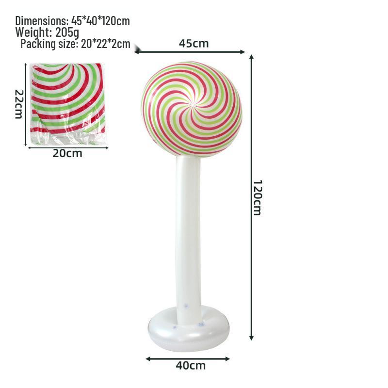 Christmas Inflatable Windmill & Lollipop Standee Decoration Set