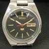 GENUINE VINTAGE SEIKO 5 AUTOMATIC 7019A JAPAN MENS BLACK DIAL WATCH a701916-5 R207-a701916