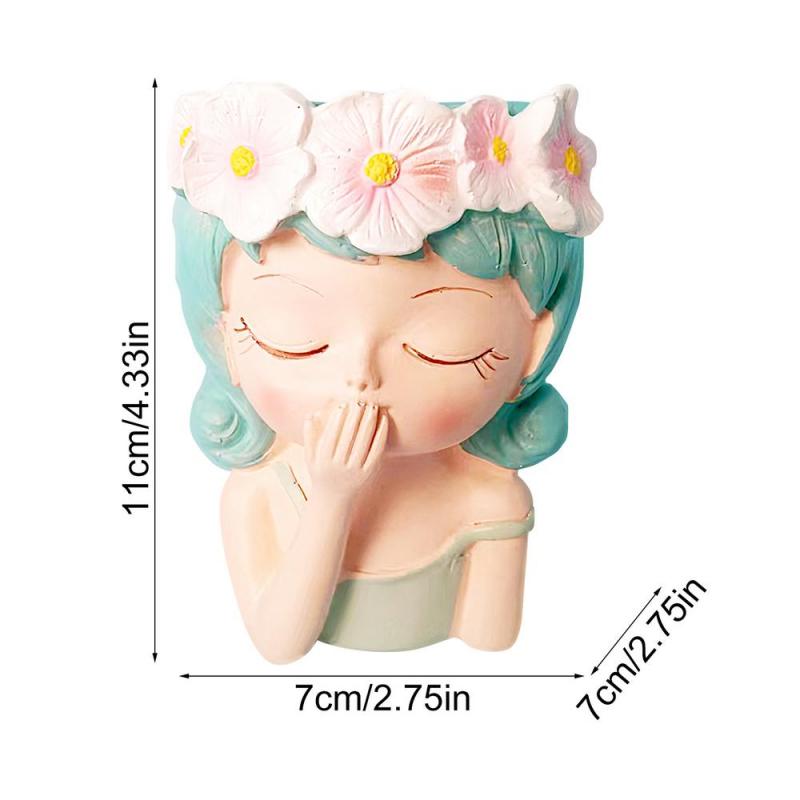 Vaso Fioriera 3D per Ragazze Fate Pianta Succulenta Contenitore Fiorito per Caffetteria Cucina Salotto Camera da Letto Giardino di Casa Decorazione Fioriera