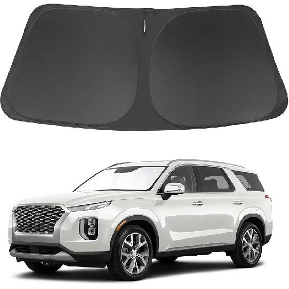 TINGLU Sun Shade For Tesla Model X Tesla X 2016-2024 2025 Accessories Windshield Sun Shade Window Shade UV Rays Protection Sun Visor Cover With