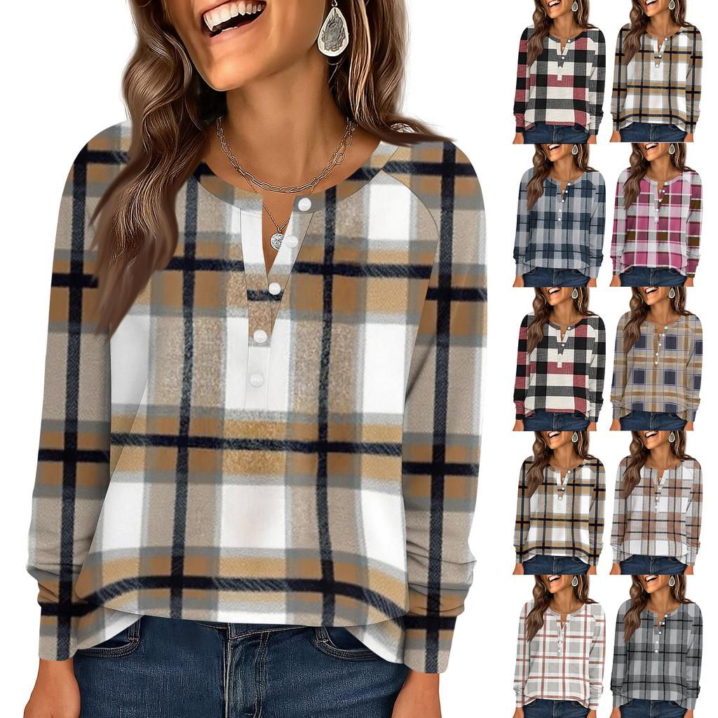 Damenmode Locker Langarm Rundhals Casual Oberteil