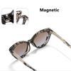 Luxury Magnetic Myopia Eyeglasses Female 2 In 1 Optical Magnetic Sunglasses Stylish Clip On Driving Eyeglasses -2 -3