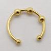 Women's Stainless Steel Anxiety Ring with Color-Retaining Beads and Rotating Feature
