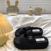 Super Fire Velcro Thick-soled Slippers Women's Summer Wear 2025 New One-word Cool Slippers Small Height-increasing Sandals