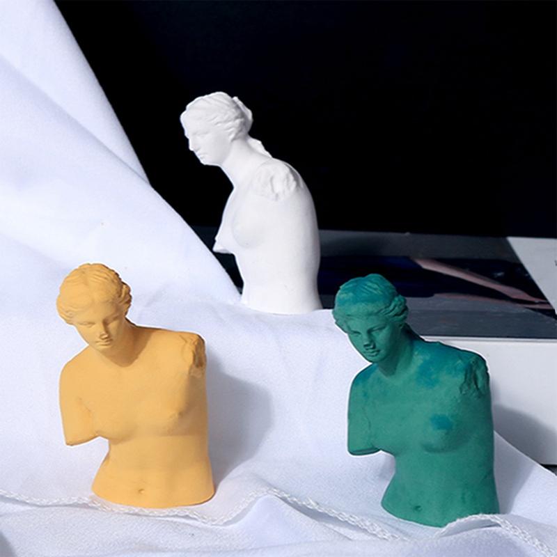 DIY David Head Silicone Candle Mold Nordic Figure Sculpture Epoxy Resin Soap Chocolate Ice Cube Mold Candle Making Home Decor