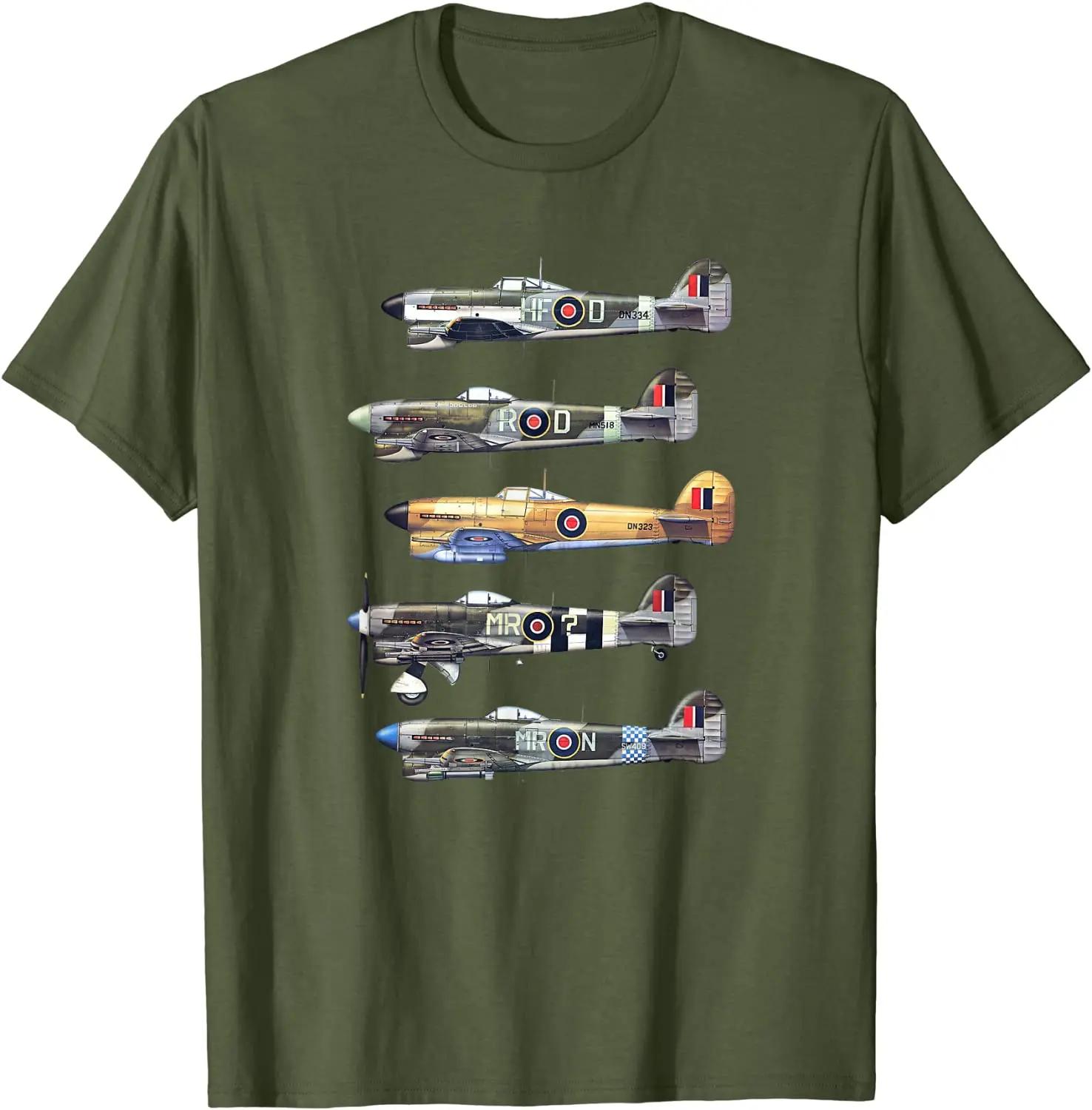 

Hawker Typhoon WW2 Fighter Men T-Shirt Short Sleeve Casual 100% Cotton O-Neck Summer Tees 4XL
