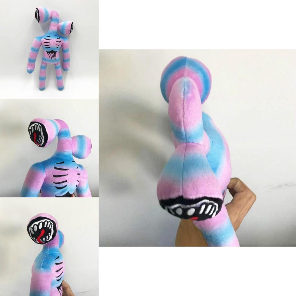 37cm Cartoon Regenbogen Siren Head Plüschtier Ideal für Kinder Entzückende Horror Stoffpuppe