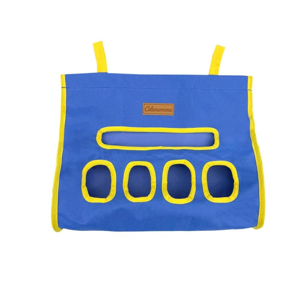 

Five Holes Feeding Hanging Bag Chew Proof Hay Storage Bag Rabbit Hay Bag Outdoor Night Use синій