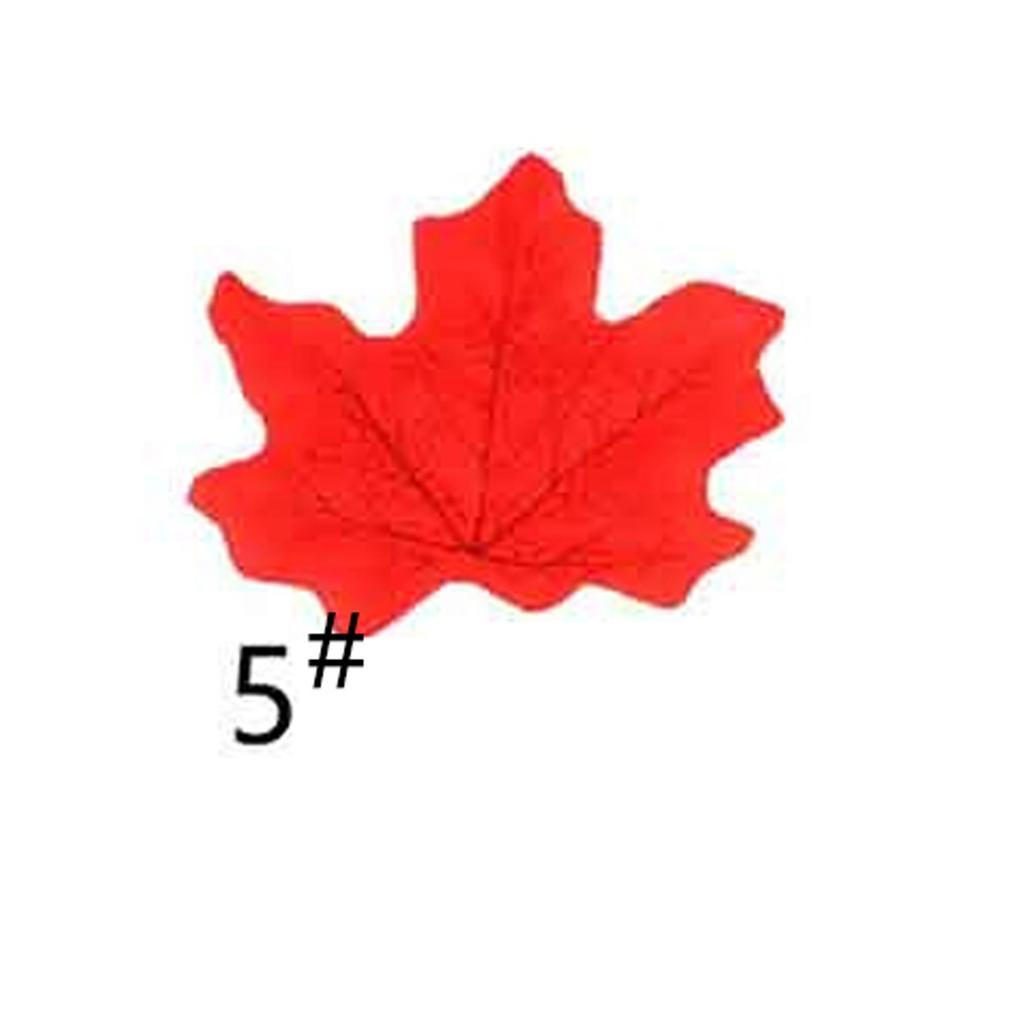 200pcs Artificial Maple Autumn Leaves Plastic Fake Leaves Fake Autumn Maple Leaves Halloween Holiday Wedding Party Decoration