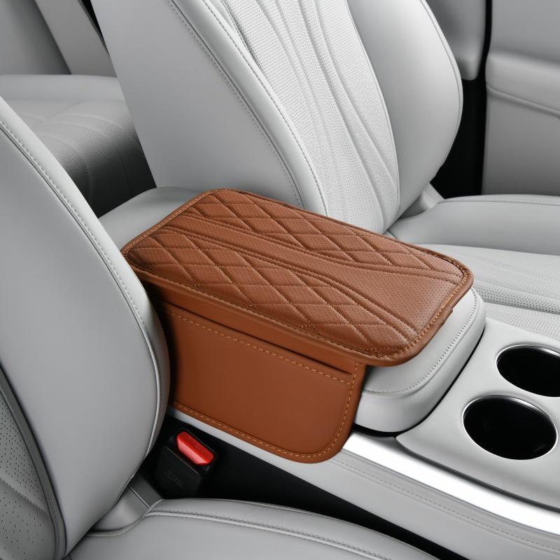 

Car Armrest Pad with Console Riser, Tissue Box, Cup Holder & Protector 5-in-1