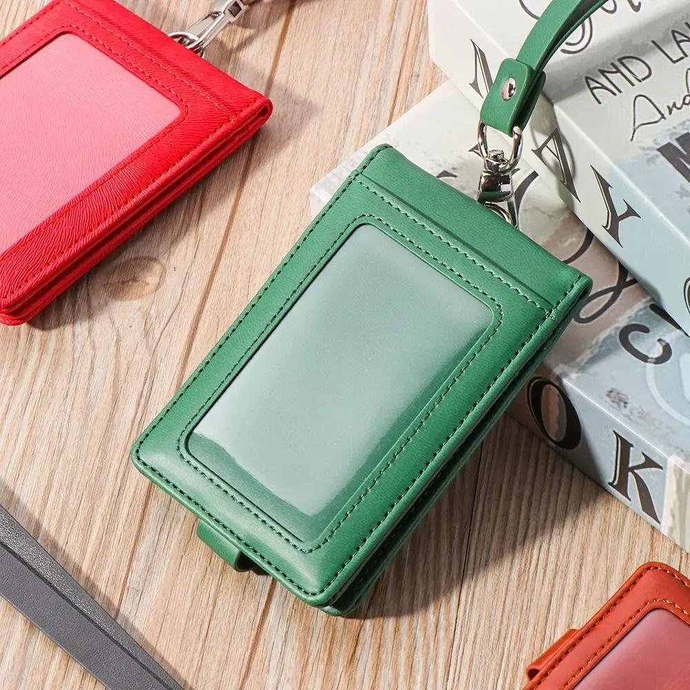 With Lanyard Work Card Holders Solid Color ID Card Cover Daily Life Name Badge Holder  Bank Bus