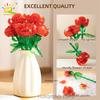 Non-Toxic Valentine'S Day Rose Flower Bouquet Building Blocks Set Artificial Flowers For Home Decor Crystal Rose Bricks Kits Toys