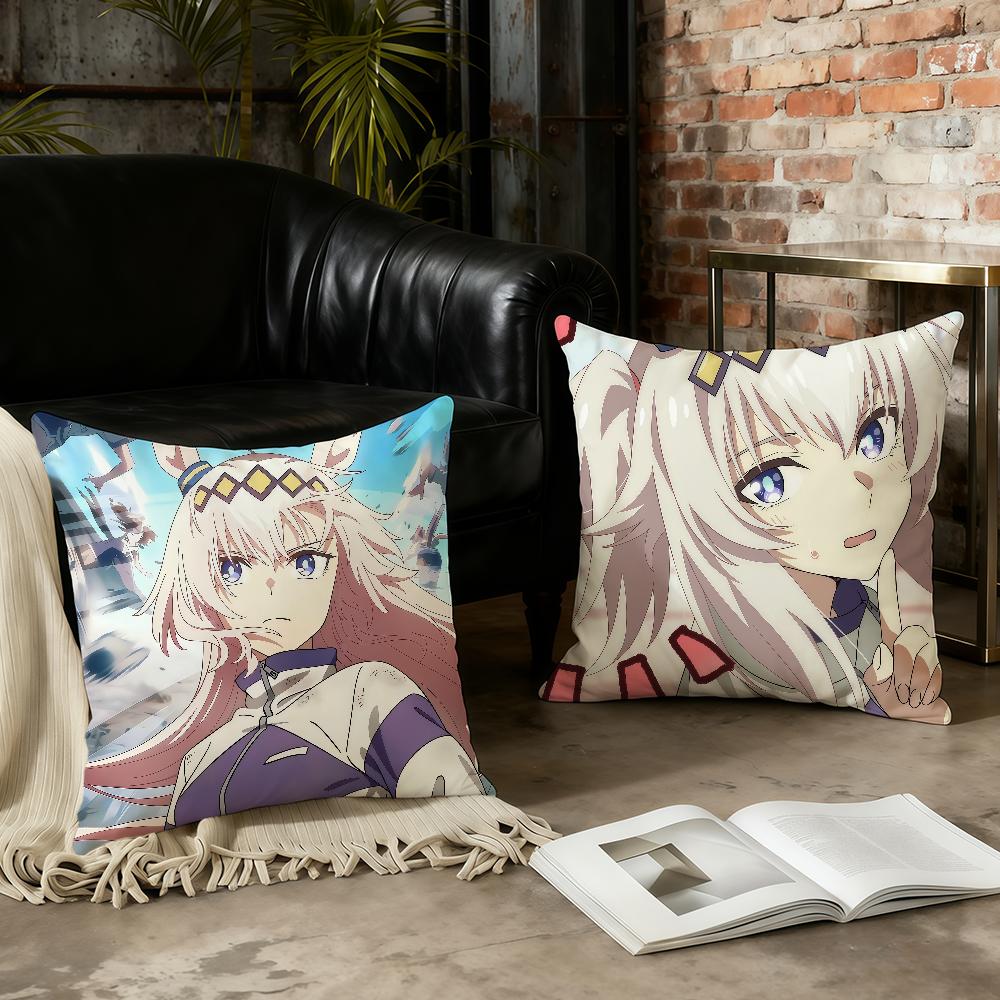 Anime U-Uma M-Musume Cinderella Gray Oguri Cap cushion cover Office Convenient Nordic Simplicity Hit With Zipper Cushion Cover