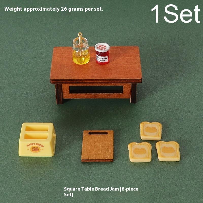 1Set 1:12 Jam Toast Bread Maker Furniture Model Miniature Simulation Home Decor Toy Doll House Accessories