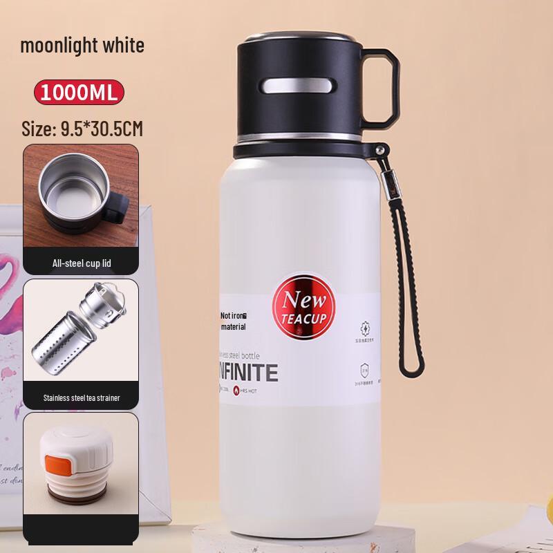 ZISIZ Outdoor Portable Tea Infuser Sports Water Bottle 1000ml