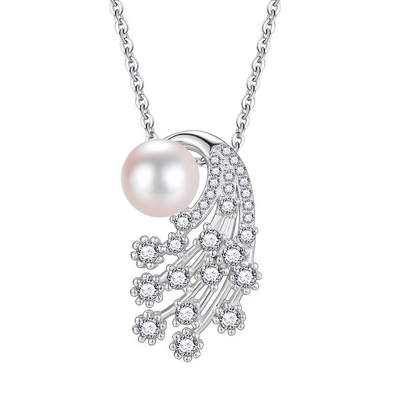 Little Red Book S925 Silver Mother-of-Pearl Pendant: Women's High-End Seawave Design DIY Accessory