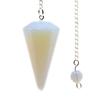 Amethyst Crystal Pendulum Necklace, Raw Hexagonal Pyramid Pendant, Adjustable Yoga Jewelry