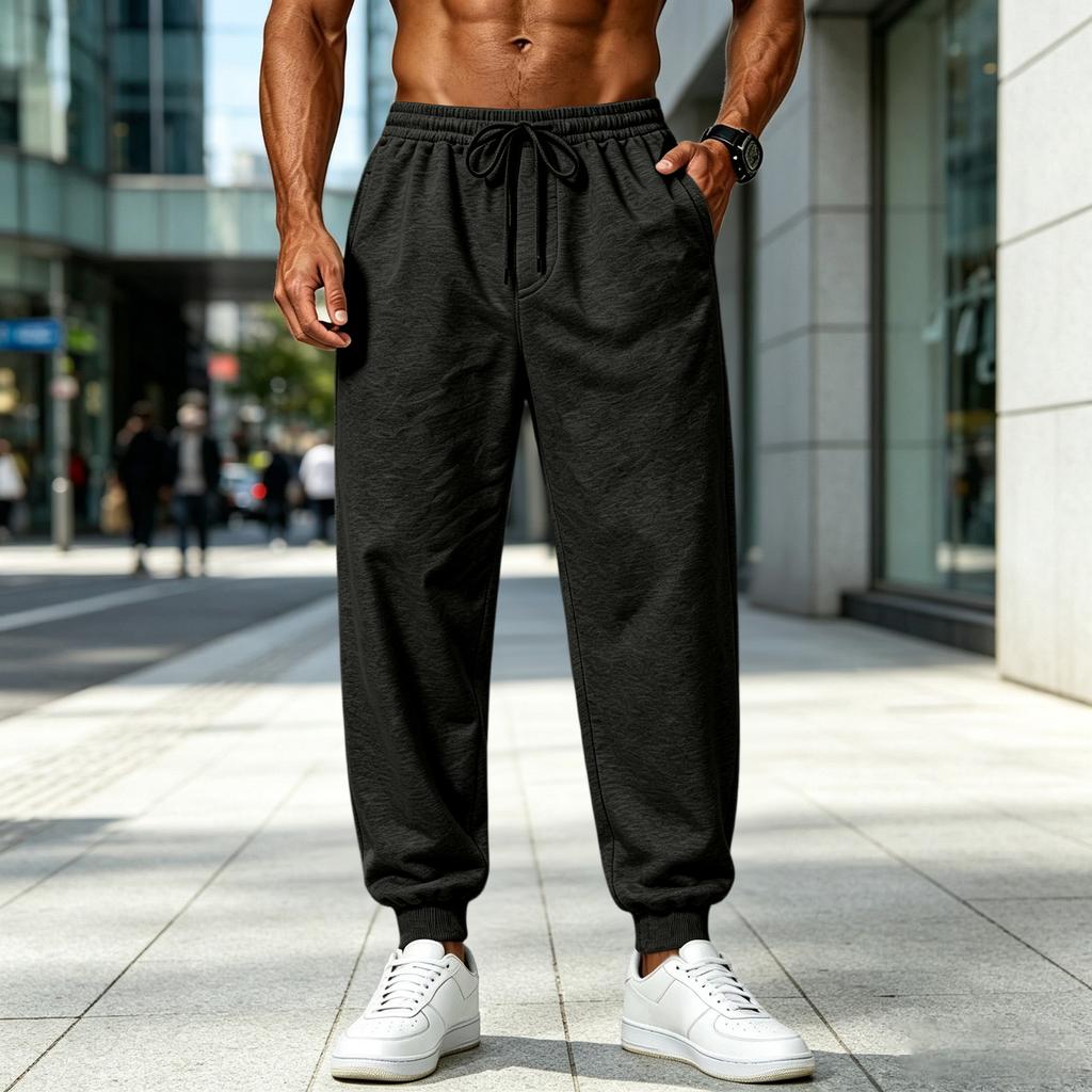 Men's Casual Drawstring Sweatpants for Jogging and Lounging