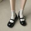 Fashion Elegant Solid Black Patent Leather Mary Jane Shoes Women 2025 Autumn Luxury Pearl High Heel Pumps Fashion Dress Party Shoes