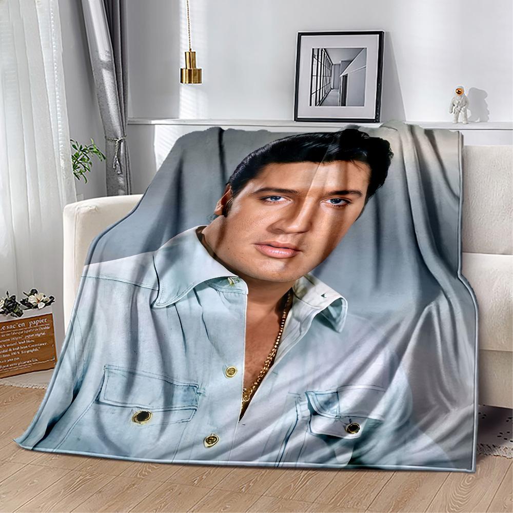 Elvis Presley's Iconic Style Blanket Soft Warm Cozy Suitable for Office Chair Bed Office All-Season Use Modern Style