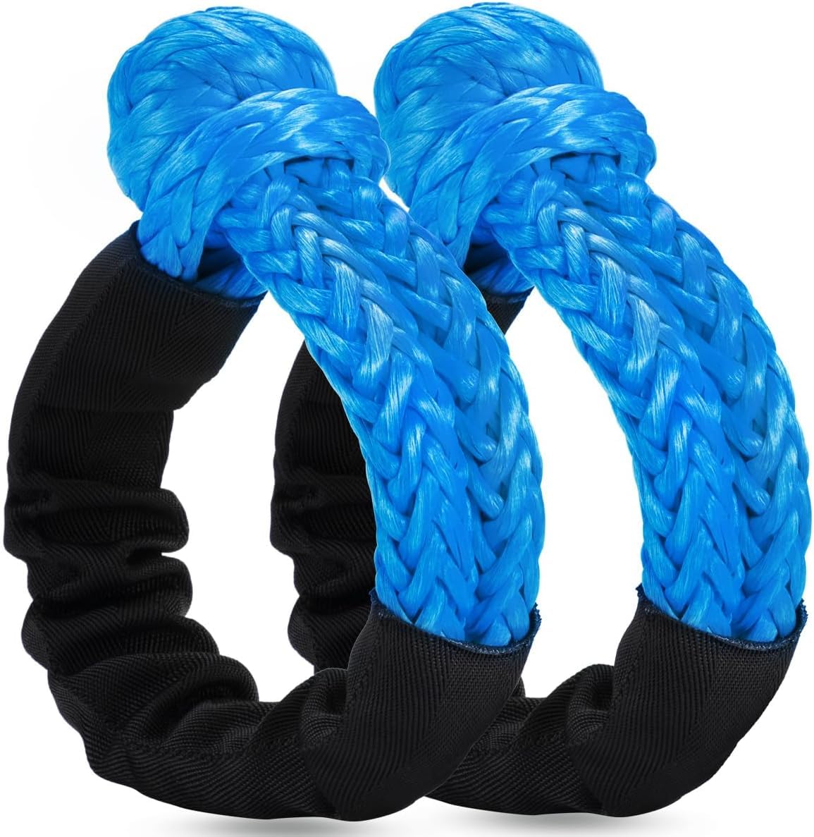 

Chelhead Synthetic Soft Tow Rope Shackles, 1/2 x 7 , 38,000 lb Capacity, High Strength and Abrasion Resistant, for Rope Lifting and Towing, Includes