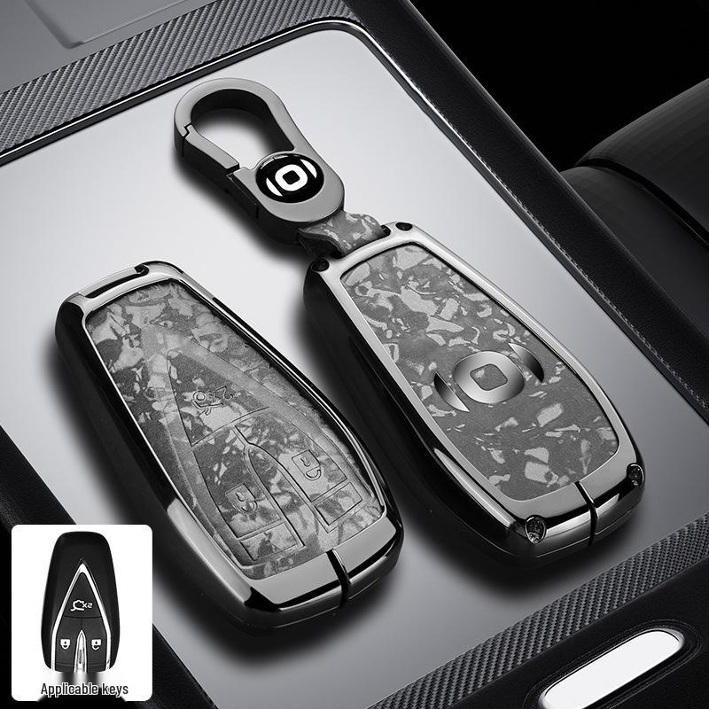 Changan Qiyuan A05/A06/A07 Schlüsseletui - Q05 125MAX Fernbedienung Metallgehäuse mit Leder-Druckknopf