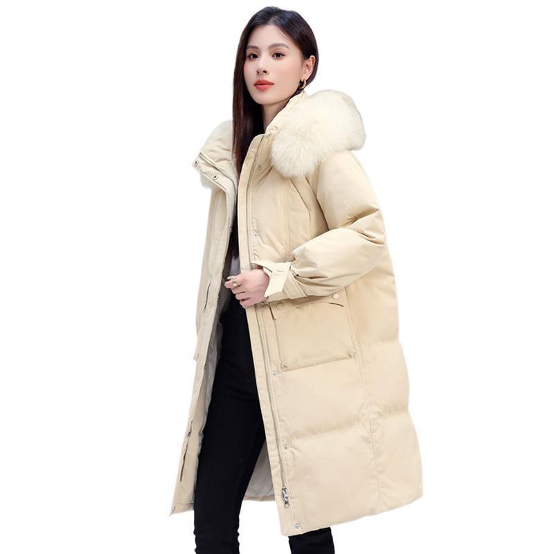 Women's Elegant Winter Down Coat - 2025 Fashion, Warm White Duck Down, Thick, High-End, Cold-Proof, Stylish Jacket