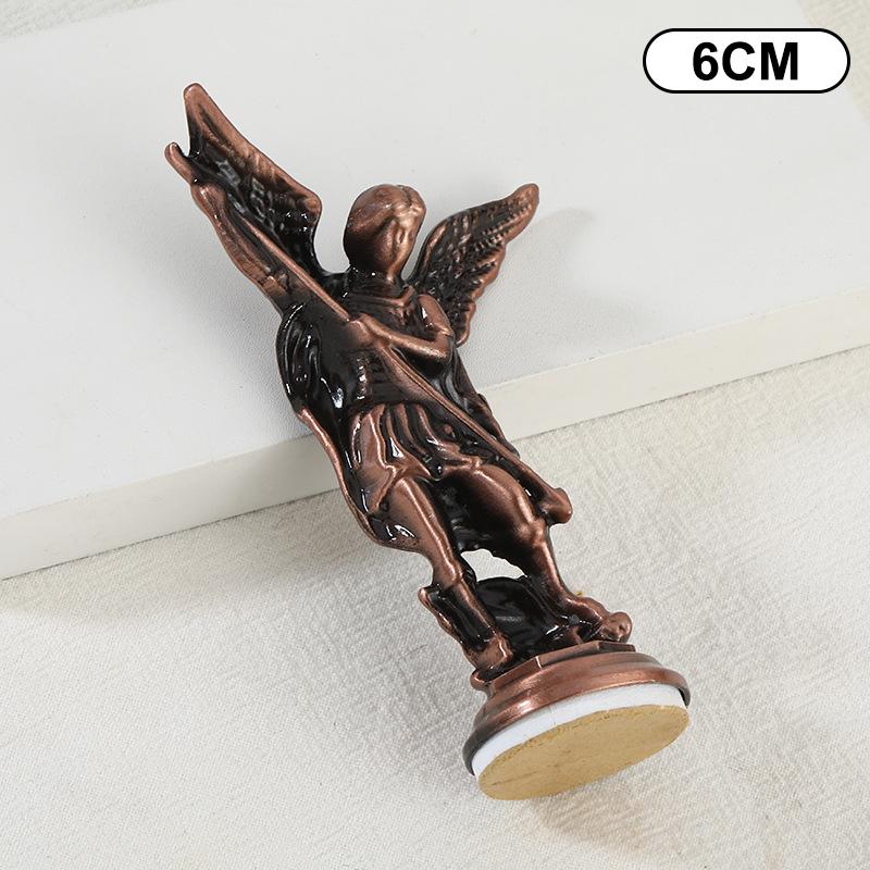 Christian Saint Michael Figurinethe Archangel Defeating Satan Guardian Statues Zinc Alloy Ctafts For Home Room Tabletop Desktop