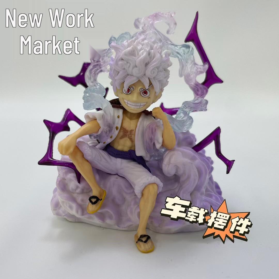 One Piece Nika Luffy Sitting Pose 13cm Figure Model Ornament & Car Accessory Color Box