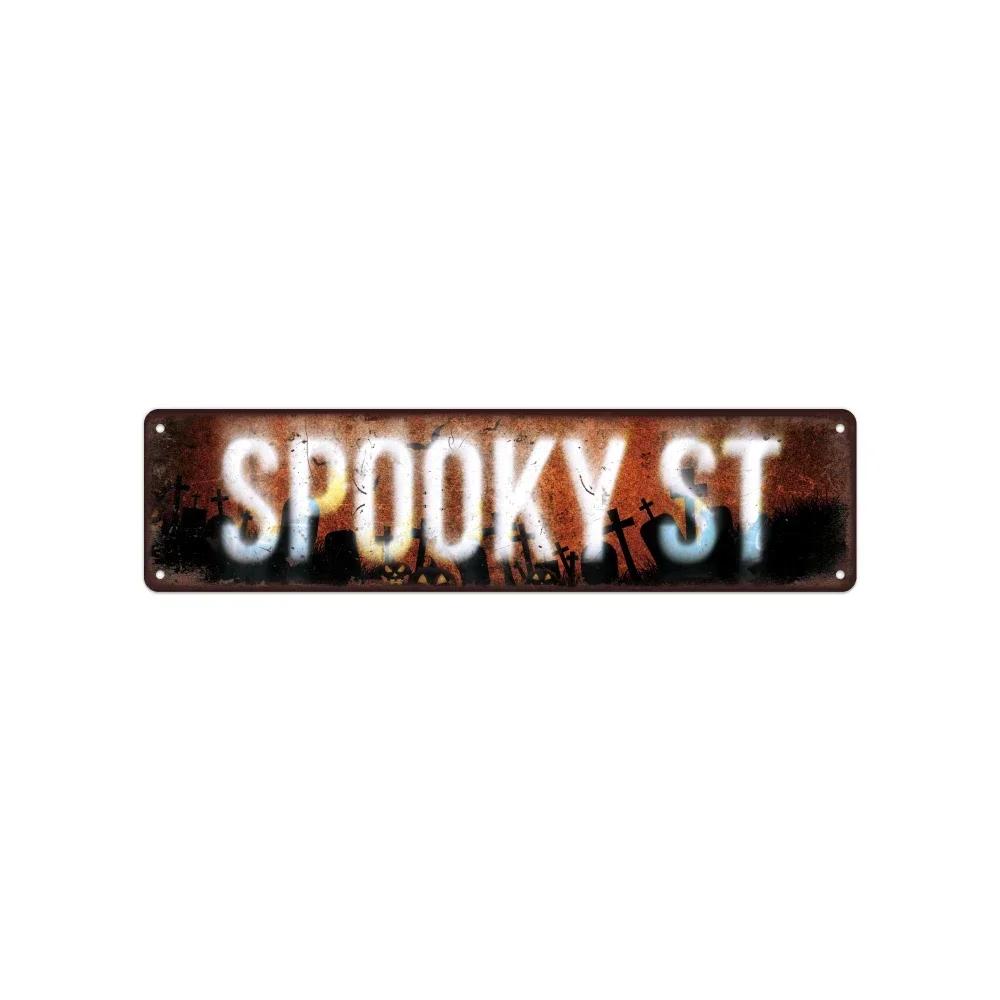 Vintage Horror Movie Road Metal Sign Perfect Wall Art for Home, Restaurant, Bar, Cafe, Garage Water-Proof And Dust-Proof
