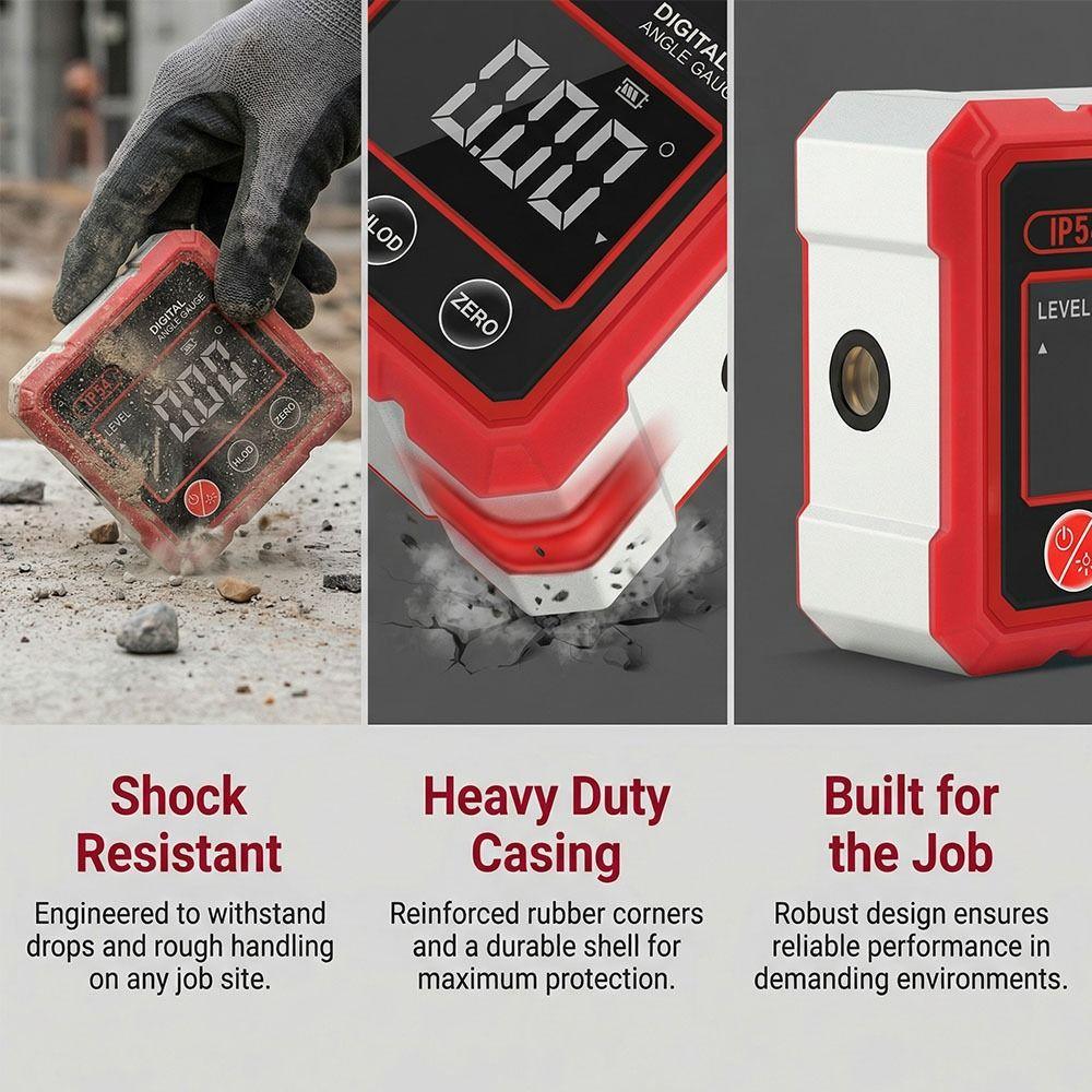 With Dual Laser Inclinometer 4x90° Electronic Goniometer Digital Angel Meter  Carpenter Tools