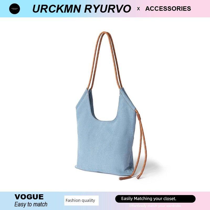 

Zar Fenden Bag Women s New Arrival Denim Tote Bag Underarm Bag Shoulder Satchel Crossbody Work Clothing Canvas Bag Blue