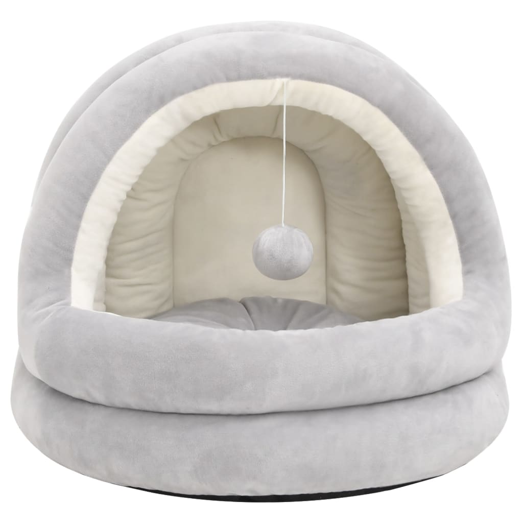 Cucce per Gatti 40x40x35 cm Grigio e Crema