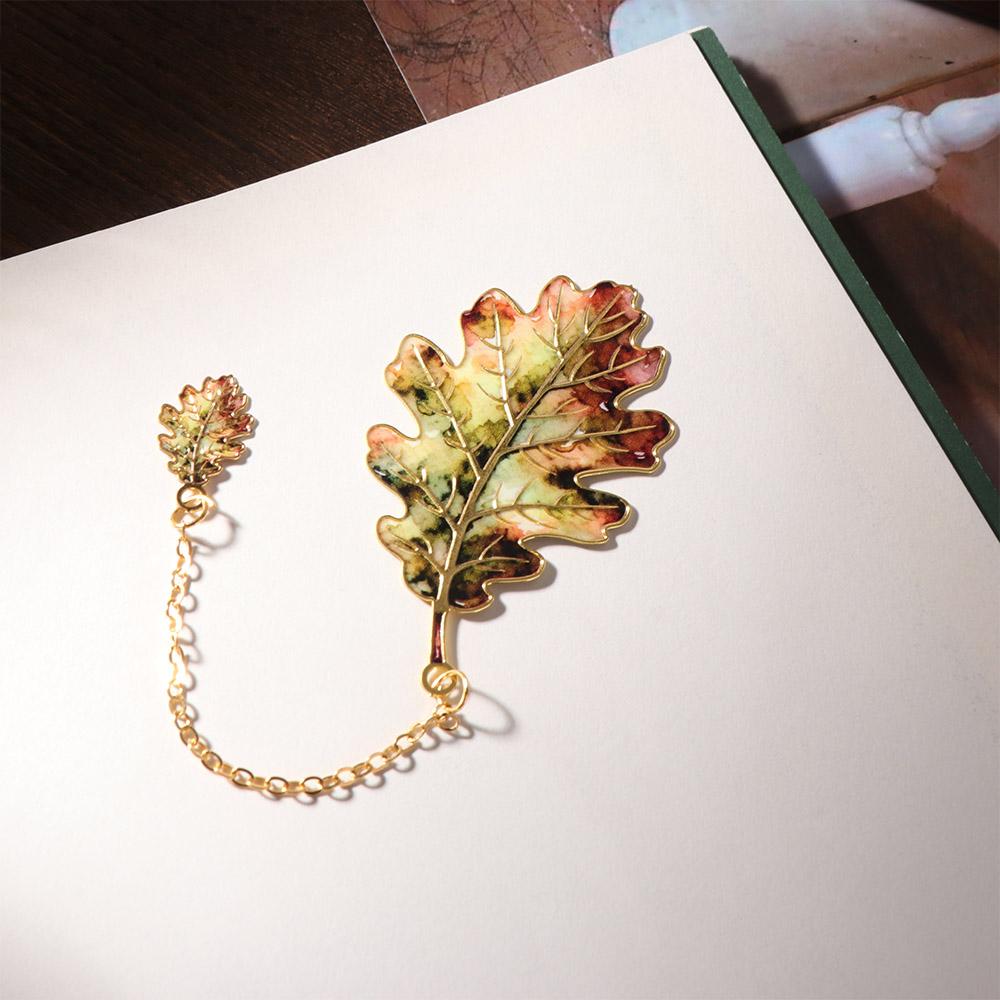 Exquisite Craft Metal Bookmark Pendant Design Book Separator Leaf Bookmark  Student Reading