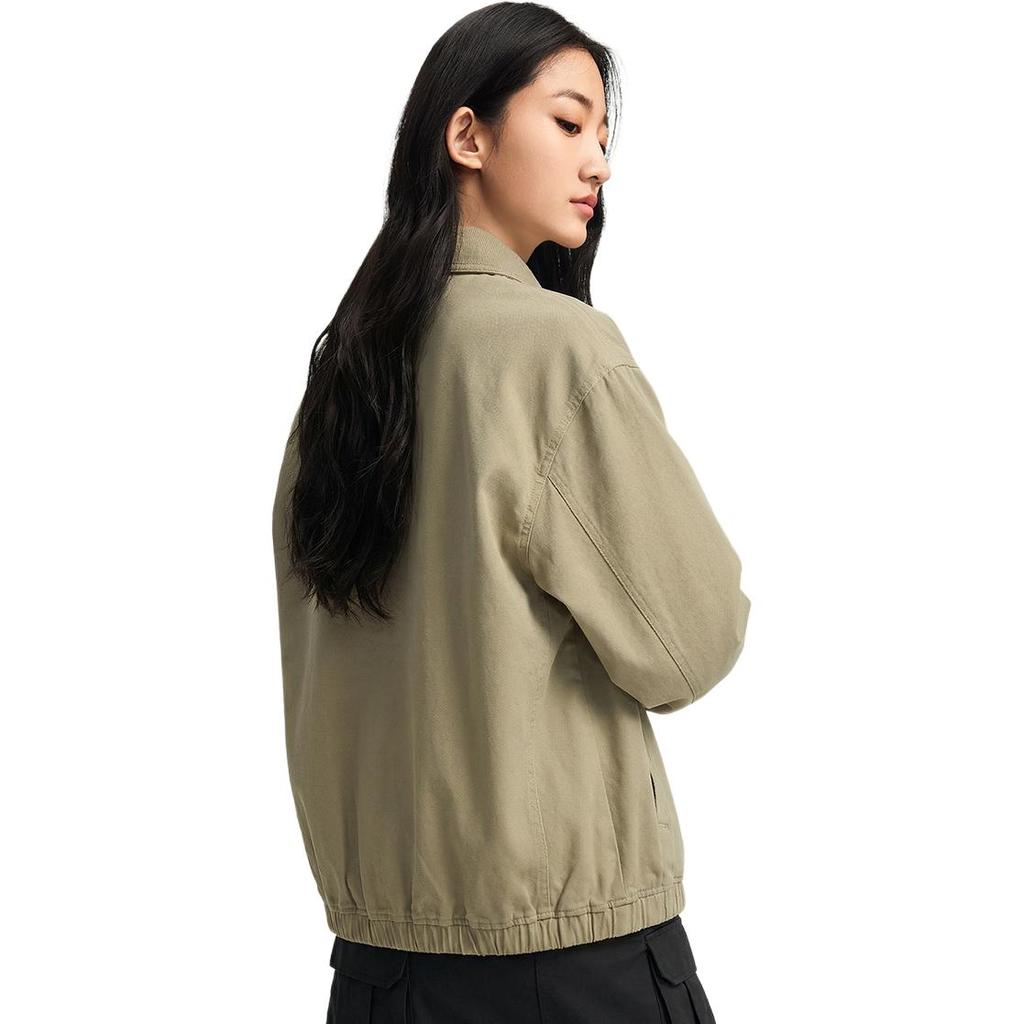 Li Ning Fashionable Minimalist Polo Collar Loose Jacket Unisex Jackets AJDW179-2