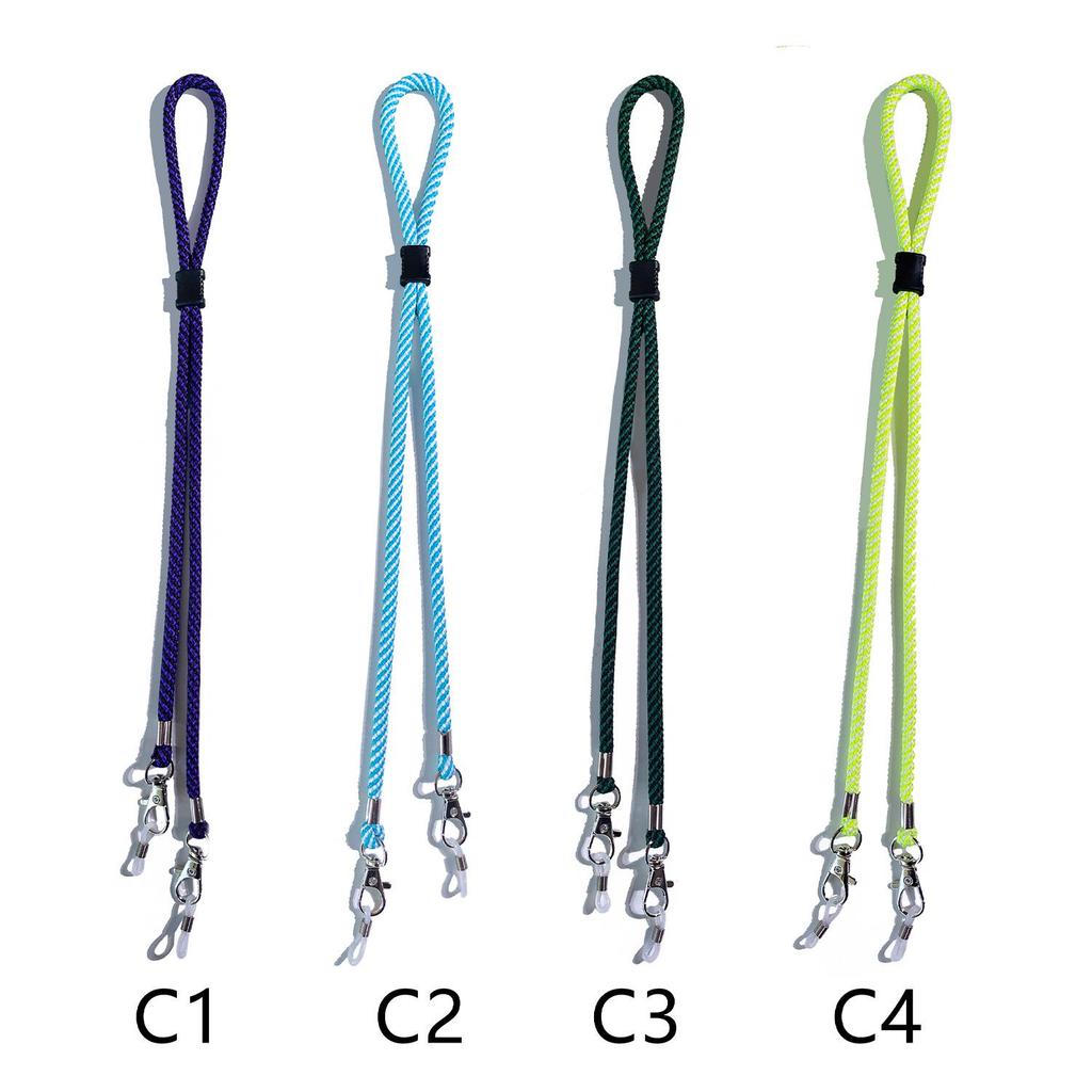 Kolorowy Unisex Dziecięcy Pleciony Poliestrowy Sznurek do Okularów i Maski