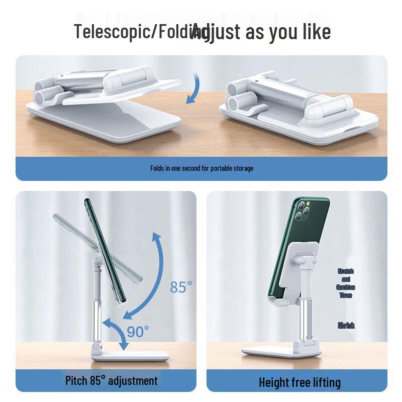 Desktop Lifting Multi-Functional Folding Tablet & Phone Holder Stand