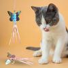 Giocattolo per Gatti da Appendere Squisito Autoadesivo Allevia lo Stress Farfalla Altalena Giocattolo Interattivo per Gatti Forniture per Animali Domestici