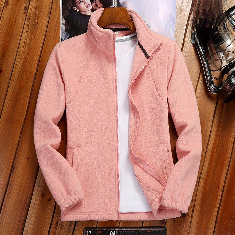 Damen & Herren Outdoor Polarfleecejacke - Warm, Dick, Korallenfleece Strickjacke Pullover