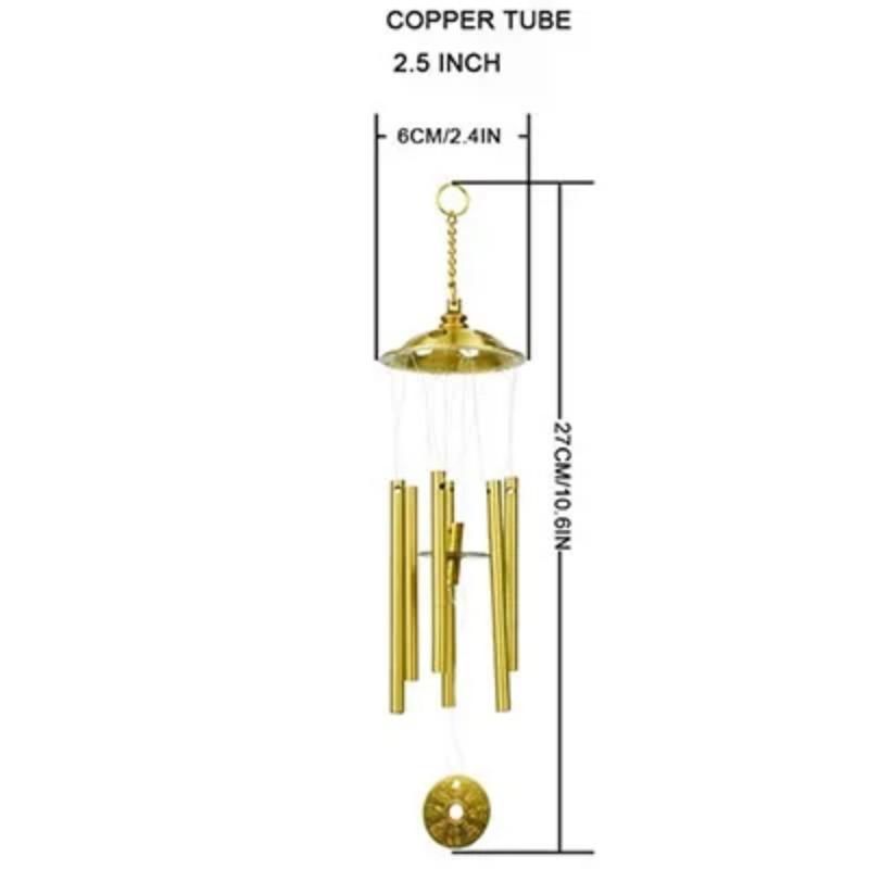Pure Copper Wind Chime Pendant Five-layer Copper Bell Unicorn Six-tube Wind Chime Bell Adjustment Home Feng Shui Pendant