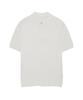 IRONYPORNO WHITELINE 86-Iro356 Micro Cable Half-Zip Collared Short Sleeve Knit White