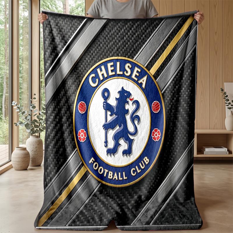 Coperta a tema Chelsea FC Morbida coperta in flanella Coperta morbida da divano Coperta accogliente per divano e letto per la decorazione della casa