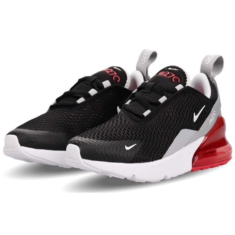 Nike Air Max 270 Running Shoes Black Red Children Aged 3 7 Years Old AO2372-013