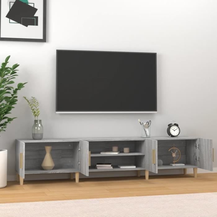 VidaXL Meuble TV sonoma gris 180x31,5x40 cm bois d'ingénierie 816262