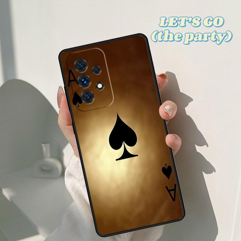 Ace of Spades Poker phone case For Samsung Galaxy A42 A31 A40 A51 A71 A32 A80 A91 A52 A72 A73 A20e A21S A50 A70 A11 A12 Cover