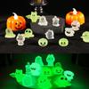 Mini Luminous Halloween Cute Ghost & Pumpkin Resin Figurines