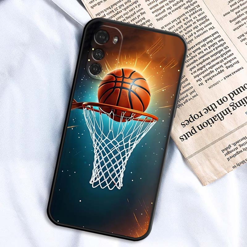 Sports basketball cool Phone Case For Motorola G85 Edge 50 G24 G35 G14 G04 40 G72 G34 G G54 G13 G32 5G Black