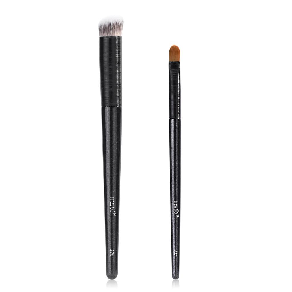 MSQ Concealer Brush Set Concealer Makeup Brush for Soft and Makeup Covers Blemishes and Acne Marks (2 Brushes) - Brush, Face, Portable, Tool, Brush,